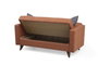 Atelier Del Sofa Polya Sofá Cama de 2 Plazas Rojo Teja